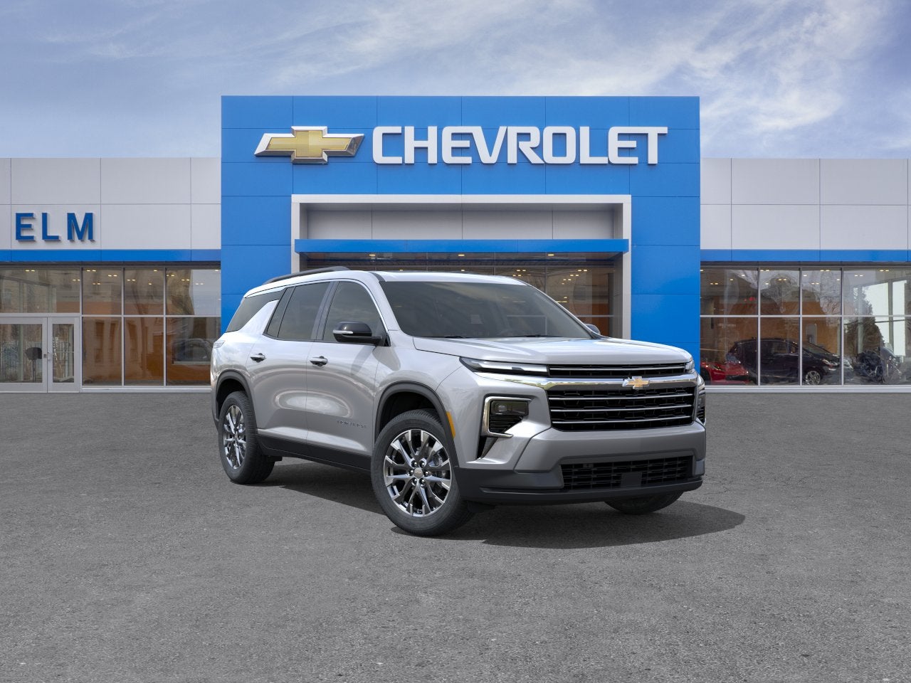 2026 Chevrolet Traverse LT in Sterling Gray Metallic — front three-quarter view