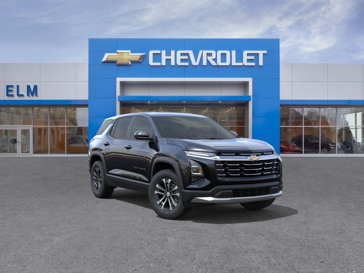 2027 Chevrolet Equinox AWD LT in Mosaic Black Metallic — front three-quarter view
