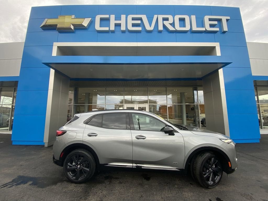 2025 Buick Envision Sport Touring in Moonstone Gray Metallic — front three-quarter view
